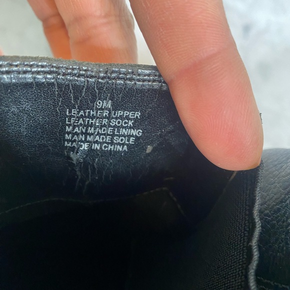 Antonio Melani Women's High Ankle Boots Black Leather Elastic Pull On 9M - Picture 8 of 9